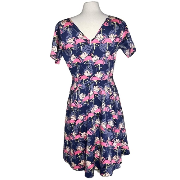 Lady Voluptuous 16 flamingo print dress - Picture 5 of 10